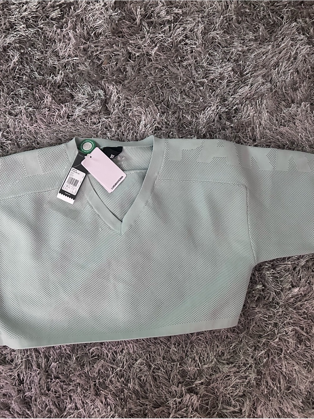 adidas Light Grey Knit Crew Sweater